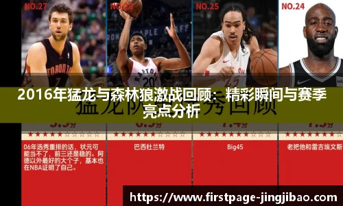 2016年猛龙与森林狼激战回顾:精彩瞬间与赛季亮点分析